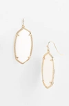 Kendra Scott Elle Filigree Drop Earrings In White Mother Of Pearl/ Gold