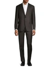 CANALI SLIM-FIT TEXTURED WOOL SUIT,0400011087183