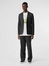 BURBERRY Pinstriped Stretch Wool Wide-leg Tailored Trousers