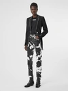 BURBERRY Straight Fit Cow Print Jeans