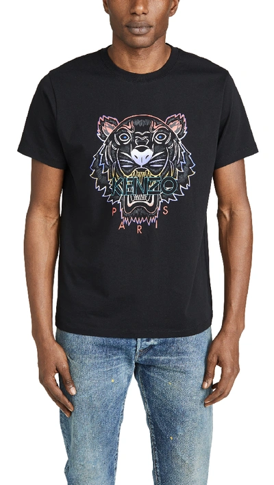 Kenzo Gradient Tiger T-shirt In Black