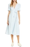 KATE SPADE denim faux wrap dress,NJMUA508