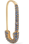 ANITA KO Safety Pin 18-karat gold sapphire earring