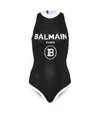 BALMAIN Logo intarsia jersey bodysuit,P00397854