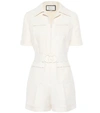 GUCCI WOOL AND SILK PLAYSUIT,P00399668