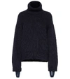 HELMUT LANG WOOL AND COTTON TURTLENECK SWEATER,P00401484