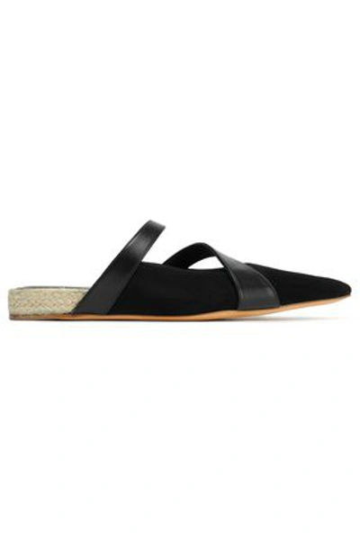 Jw Anderson J.w.anderson Woman Suede And Leather Slippers Black