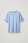 Cos Long Cotton T-shirt In Blue