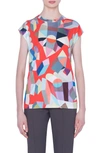 AKRIS INDIAN SUMMER PRINT SILK JERSEY TOP,480602086031