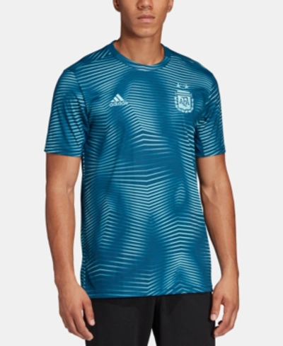 Adidas Originals Adidas Men's Parley Printed Soccer Jersey In Blunit/lta