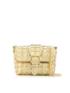 RED VALENTINO RED VALENTINO FLOWER PUZZLE GOLDEN LEATHER CROSSBODY BAG,10965486