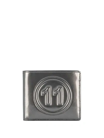 Maison Margiela Faltbares '11' Portemonnaie In H6303 Metallic Dark Grey