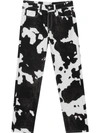BURBERRY STRAIGHT FIT COW PRINT JEANS