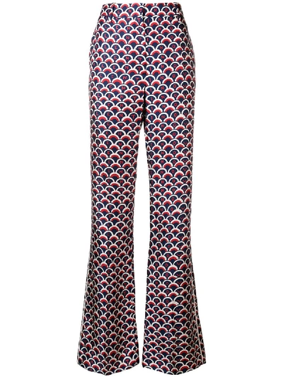 Valentino Trousers In Mby Brick/pure Blue