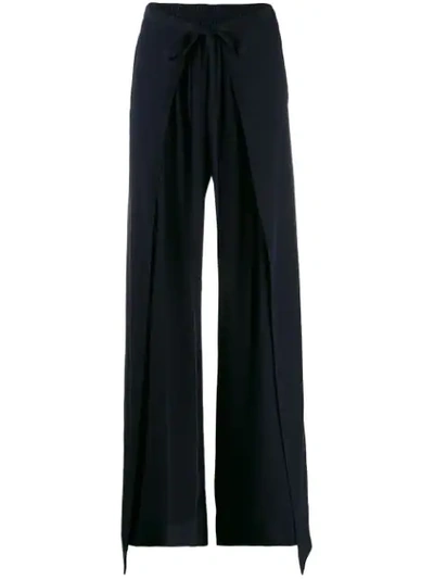 Chloé Blue Women's Wrap-effect Trousers