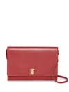 BURBERRY BURBERRY SMALL LEATHER TB BAG - RED