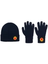 DSQUARED2 DSQUARED2 RIBBED BEANIE & GLOVE SET - 蓝色