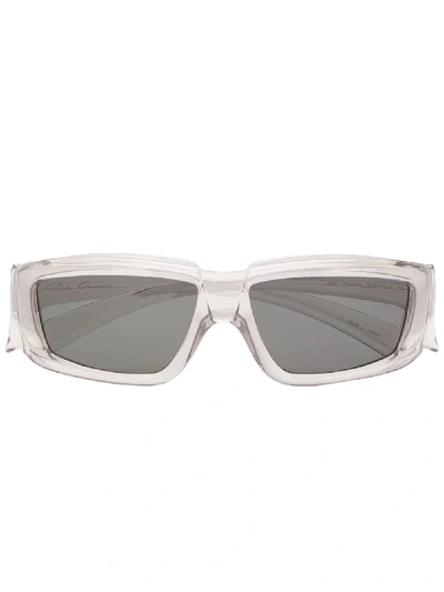 Rick Owens Square Tinted Sunglasses - White