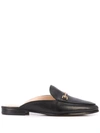Sam Edelman Linnie Embellished Leather Slippers In Black