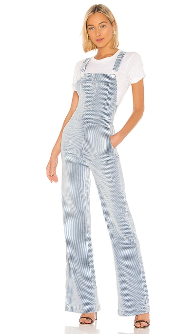 Frame Pinstripe Dungarees In Normandie
