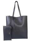 Saint Laurent Toy Leather Tote Bag With Shoulder Strap In Black