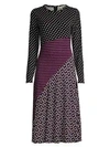 MICHAEL MICHAEL KORS Mixed Print Jersey Midi Dress