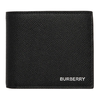 Burberry 纹理证件夹层对折卡夹 - 黑色 In Black