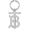 BURBERRY SILVER MONOGRAM MOTIF KEYRING