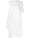 MM6 MAISON MARGIELA MM6 MAISON MARGIELA LAYERED T-SHIRT DRESS - 白色