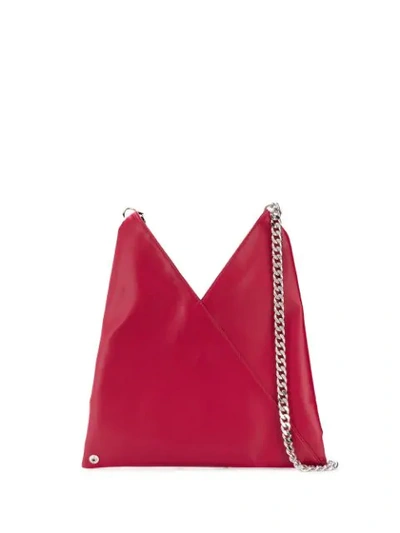 Mm6 Maison Margiela Faux Leather Shoulder Bag In Red