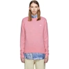 Acne Studios Pink Patch Crewneck Sweater