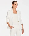 ANN TAYLOR PINSTRIPED CUTAWAY BLAZER,498890