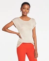 ANN TAYLOR SHIMMER SHORT SLEEVE SWEATER,498672