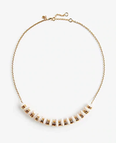Ann Taylor Acetate Rondelle Necklace In Gold
