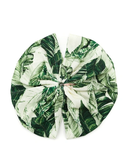 Adriana Degreas Tropical Print Turban - Green