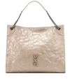 Saint Laurent Niki Large Leather Shoulder Bag In Beige