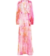 ANNA KOSTUROVA TIE-DYE SILK MAXI DRESS,P00395732