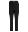 Ferragamo High Waist Jersey Trousers With Jewel Button In Black
