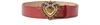 Dolce & Gabbana Devotion Leather Belt In Red