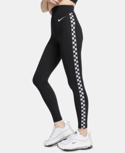 Nike Sportswear Striped Leggings In Black