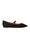 TABITHA SIMMONS HERMIONE POINTED SUEDE FLATS,718492