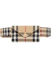 BURBERRY BURBERRY ENVELOPE DETAIL VINTAGE CHECK COTTON BELT - 棕色