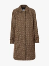 Burberry Keatsbridge Single Breasted Monogram Print Coat In Bridle Brown Ip Pttn