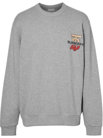 Burberry Tb Monogram Sweatshirt - 灰色 In Grey