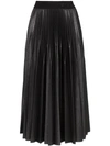 Givenchy Pleated Midi Skirt In Black