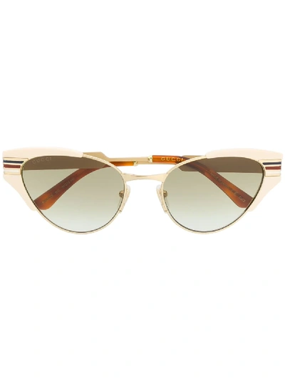 Gucci Eyewear Cat Eye Sunglasses - Neutrals