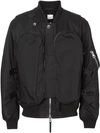 BURBERRY NYLON TWILL BOMBER JACKET WITH DETACHABLE GILET