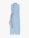 CHLOÉ CHLOÉ SILK PRINT DENIM WAISTCOAT JACKET,CHC19ADM2504613704530