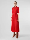 BURBERRY Short-sleeve Gathered Jersey Dress