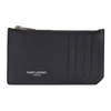 SAINT LAURENT SAINT LAURENT GREY FRAGMENT ZIPPED CARD HOLDER